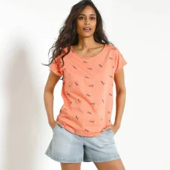 T-shirt manches courtes, imprimé minimaliste