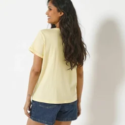 T-shirt manches courtes, imprimé palmiers devant