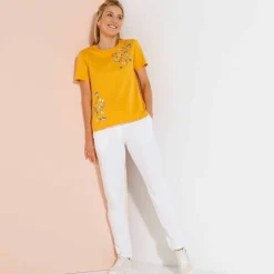 T-shirt manches courtes imprimé papillon