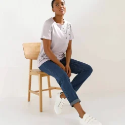 T-shirt manches courtes imprimé papillon