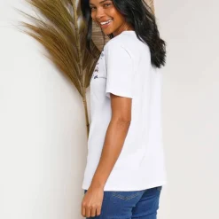 T-shirt manches courtes imprimé papillon