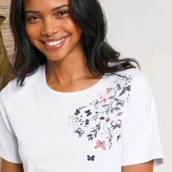 T-shirt manches courtes imprimé papillon