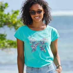 T-shirt manches courtes, imprimé placé 