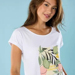 T-shirt manches courtes imprimé placé, Spécial Petites