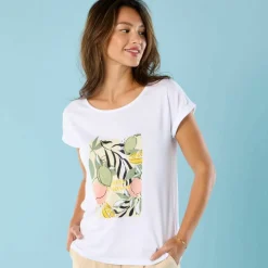 T-shirt manches courtes imprimé placé, Spécial Petites