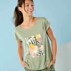 T-shirt manches courtes imprimé placé, Spécial Petites