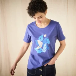 T-shirt manches courtes print placé