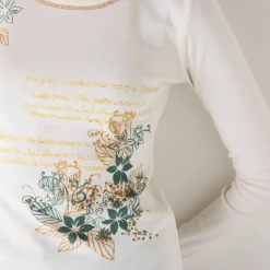 T shirt manches longues imprimé fleuri