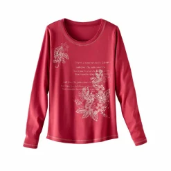 T shirt manches longues imprimé fleuri