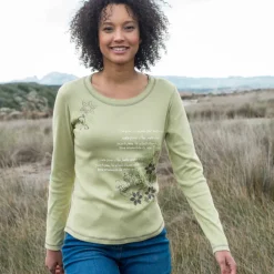T shirt manches longues imprimé fleuri