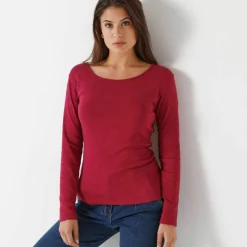 T-shirt manches longues, jersey en coton biologique(**)
