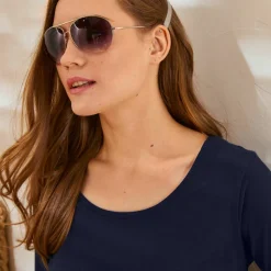 T-shirt manches 3/4 uni, coton