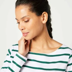 T-shirt marinière manches longues, coton biologique(**)