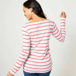 T-shirt marinière manches longues, coton biologique(**)