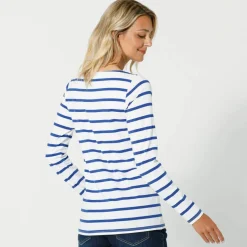 T-shirt marinière manches longues, coton biologique(**)