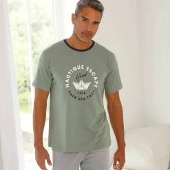 T-shirt pyjama imprimé manches courtes