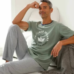 T-shirt pyjama imprimé manches courtes