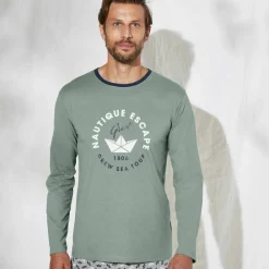 T-shirt pyjama imprimé manches longues