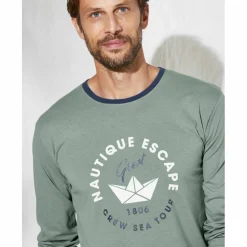 T-shirt pyjama imprimé manches longues