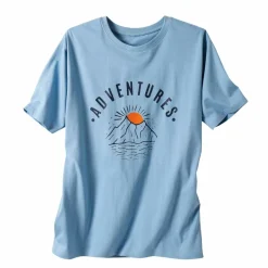 T-shirt pyjama imprimé placé manches courtes coton