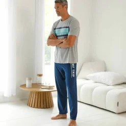 T-shirt pyjama manches courtes rayures