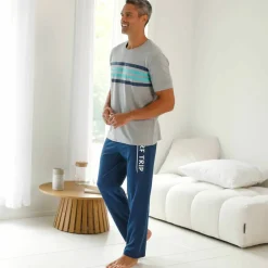 T-shirt pyjama manches courtes rayures