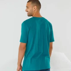 T-shirt pyjama motif poitrine manches courtes
