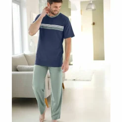 T-shirt pyjama rayé manches courtes