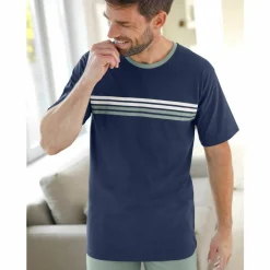 T-shirt pyjama rayé manches courtes
