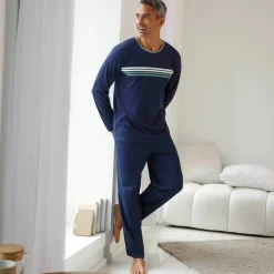 T-shirt pyjama rayé manches longues