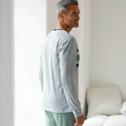 T-shirt pyjama rayures manches longues