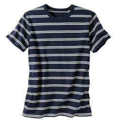 T-shirt rayé col rond manches courtes - coton biologique(**)