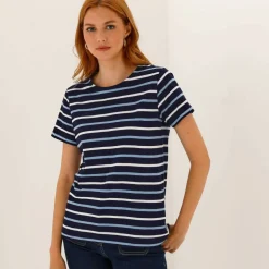 T-shirt rayé manches courtes, maille jersey