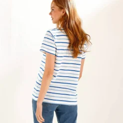 T-shirt rayé manches courtes, maille jersey