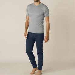 T-shirt sous-vêtement homme col montant manches longues chaleur intense - lot de 2
