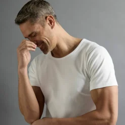 T-shirt sous-vêtement homme col rond manches courtes chaleur douce - lot de 2