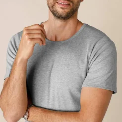 T-shirt sous-vêtement homme col rond manches courtes chaleur douce - lot de 2