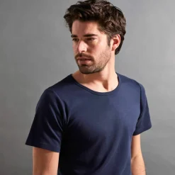 T-shirt sous-vêtement homme col rond manches courtes chaleur douce - lot de 2