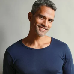 T-shirt sous-vêtement homme col rond manches longues chaleur douce - lot de 2