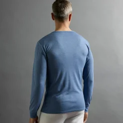 T-shirt sous-vêtement homme col rond manches longues chaleur intense - lot de 2