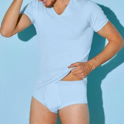 T-shirt sous-vêtement homme col V - lot de 2