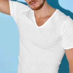 T-shirt sous-vêtement homme col V - lot de 2