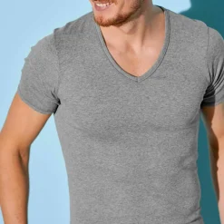 T-shirt sous-vêtement homme col V - lot de 2