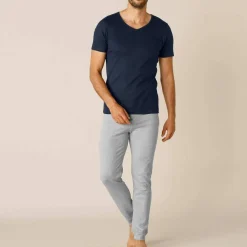 T-shirt sous-vêtement homme col V manches courtes chaleur douce - lot de 2