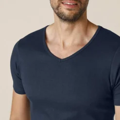 T-shirt sous-vêtement homme col V manches courtes chaleur douce - lot de 2