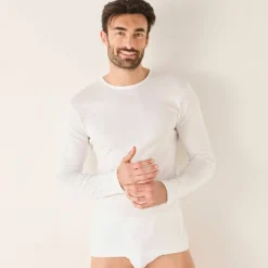 T-shirt sous-vêtement homme ras de cou manches longues