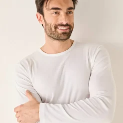 T-shirt sous-vêtement homme ras de cou manches longues