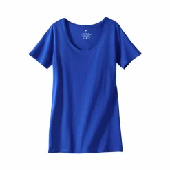 T-shirt uni col rond, coton biologique(**)