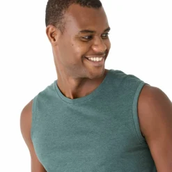 T-shirt uni col rond sans manches