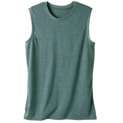 T-shirt uni col rond sans manches
